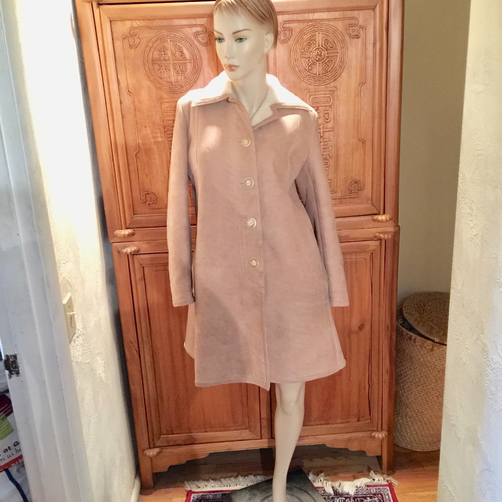 VTG NEIMAN MARCUS SAWYER SHEARLING SUEDE LAMB COAT